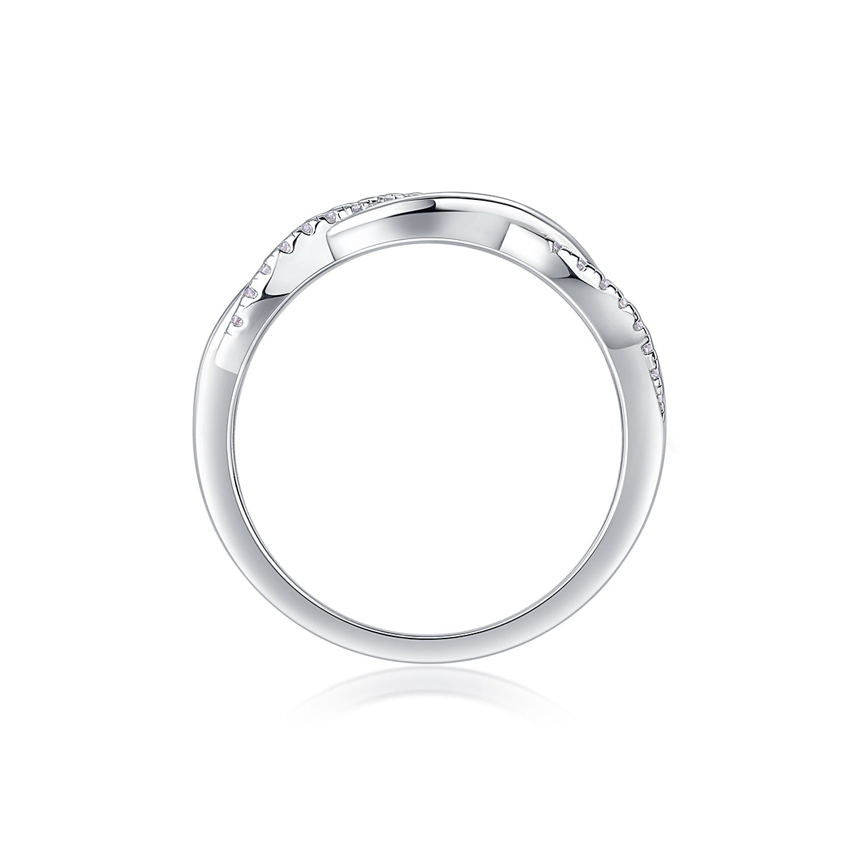 Fine Twist Half Eternity Stacking Ring - Stellaradorn