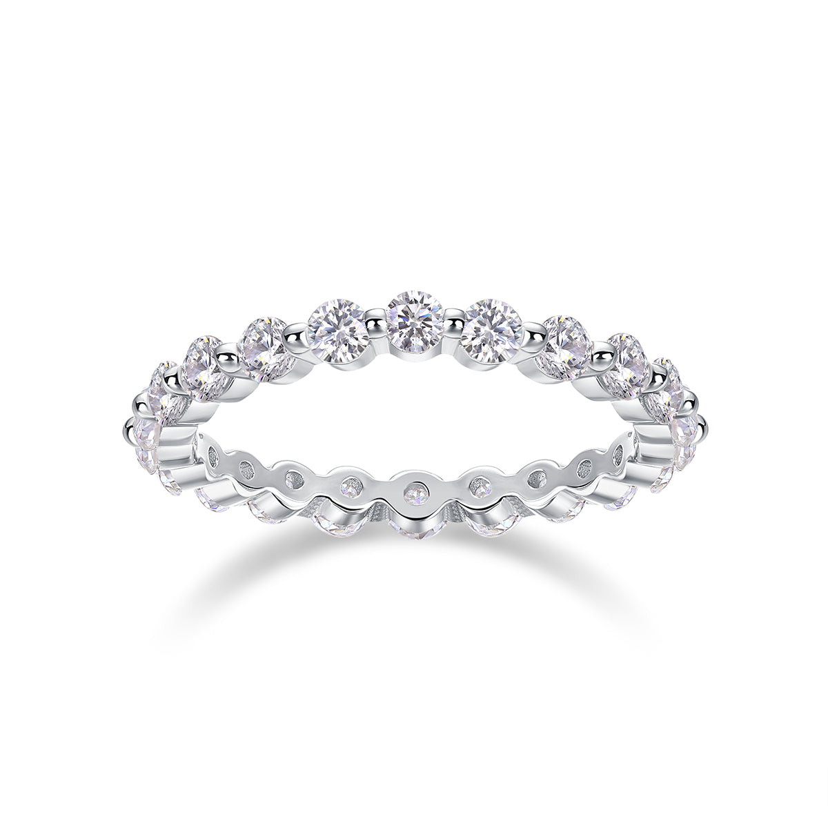 Sparkle Round-cut Eternity Stacking Ring