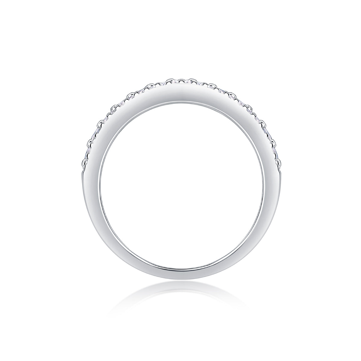 Radiant Four-Row Half Eternity Ring