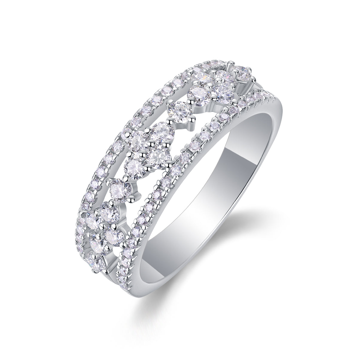 Elegance of Blossoms Moissanite Wedding Ring