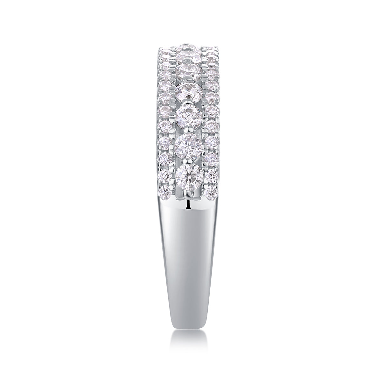 Timeless Triple-Row Half Eternity Band - Stellaradorn