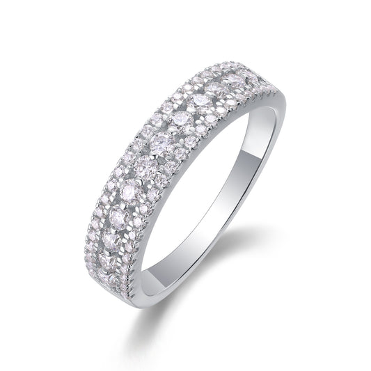 Timeless Triple-Row Half Eternity Band - Stellaradorn