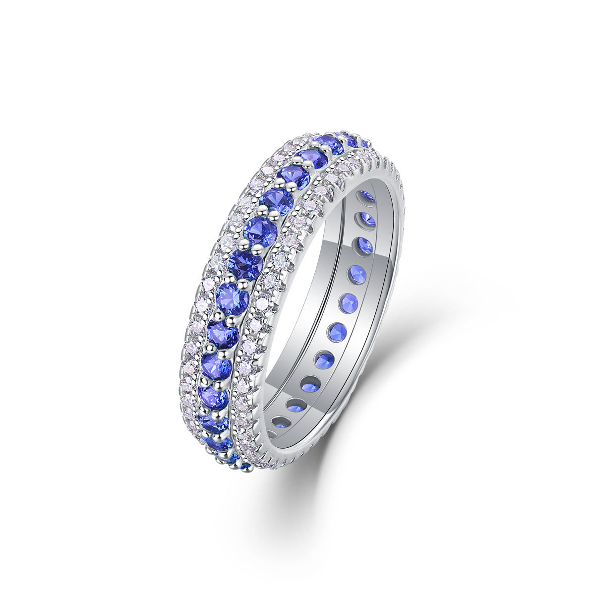 Minimalist Silver Eternity Band Ring