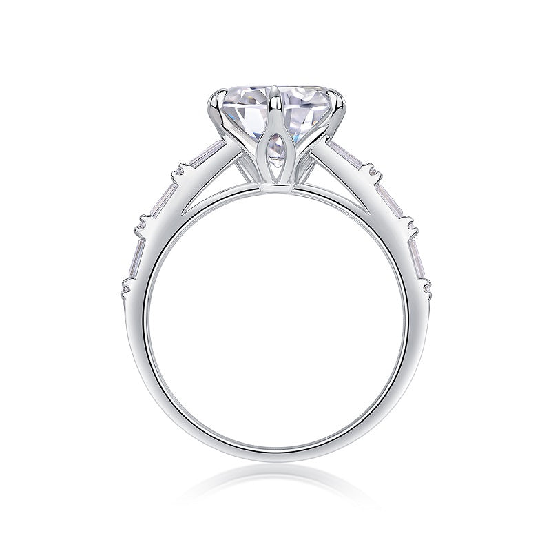 Crown-Inspired Moissanite Ring