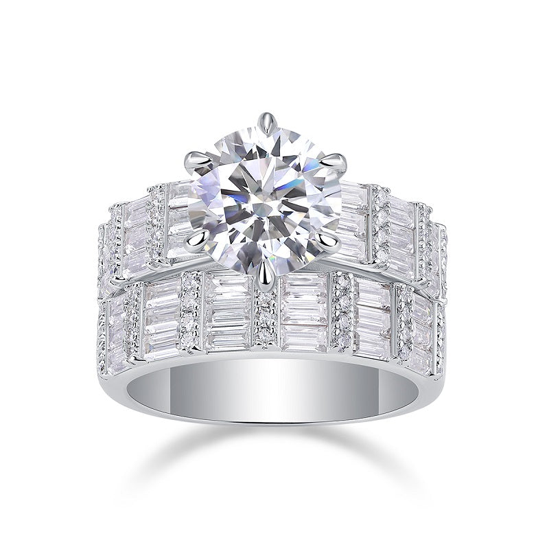 Crown-Inspired Moissanite Ring