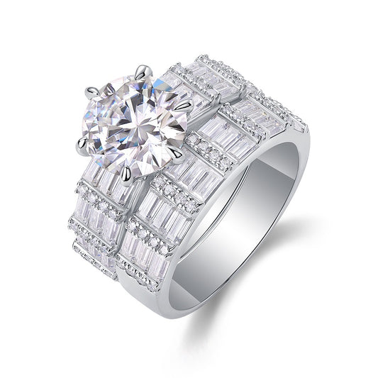 Crown-Inspired Moissanite Ring