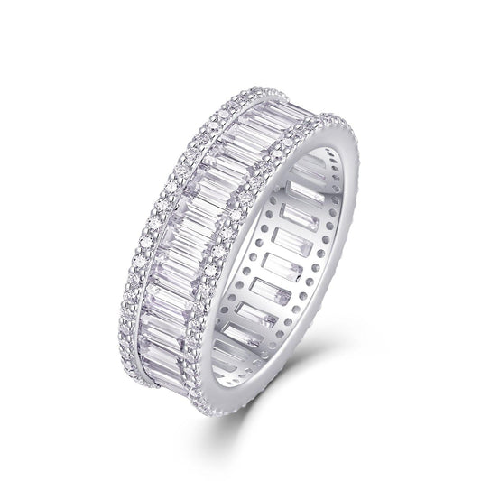 Double-Row Baguette Eternity Band Stacking Ring - Stellaradorn