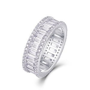 Double-Row Baguette Eternity Band Stacking Ring - Stellaradorn