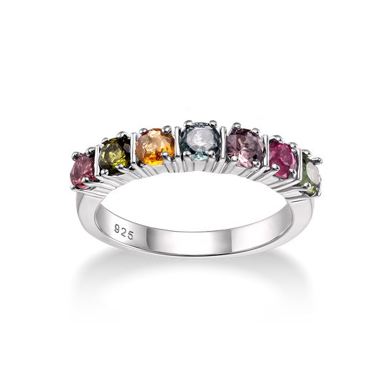 Minimal Tourmaline Stacking Ring - Stellaradorn