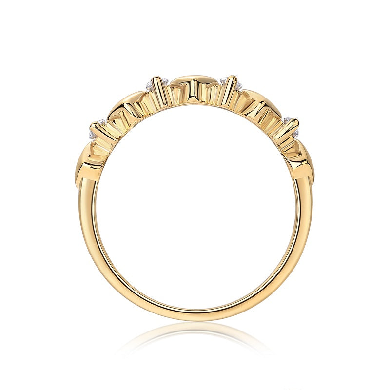 Heart-Shaped Gold Stacking Ring - Stellaradorn