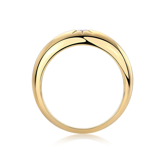 Antique Sunny Solitaire Chunky Ring - Stellaradorn