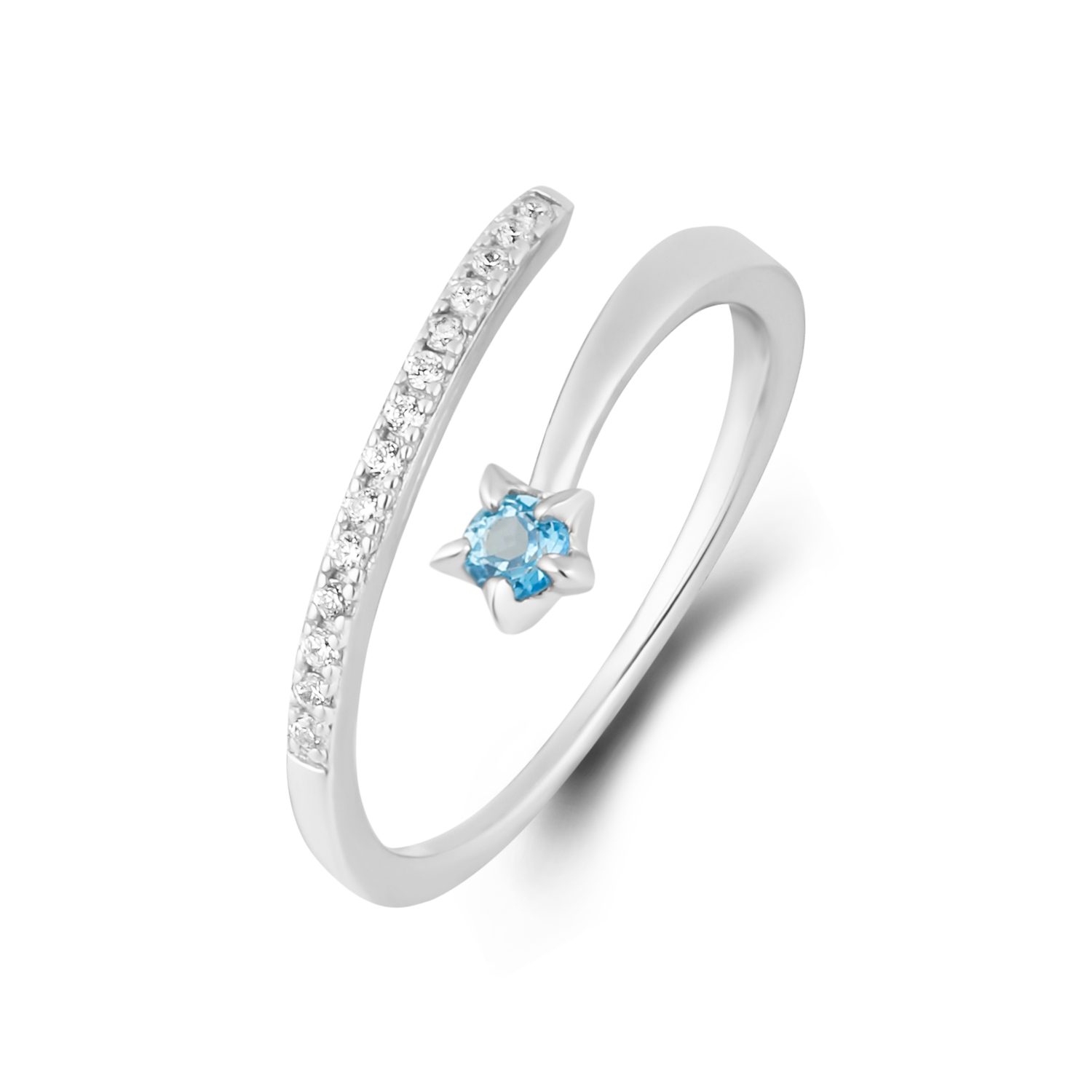 Star and Moon Stackable Ring Set - Stellaradorn