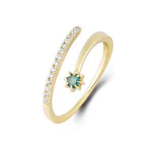 Star and Moon Stackable Ring Set - Stellaradorn