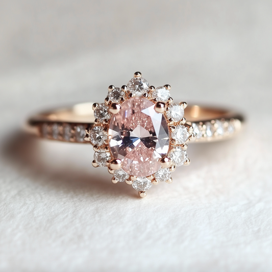 Rosalind’s Blush | Rose Quartz Engagement Ring