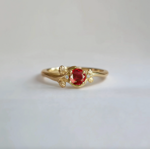 Vivienne’s Twig | Round Ruby Engagement Ring.