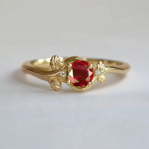 Vivienne’s Twig | Round Ruby Engagement Ring.
