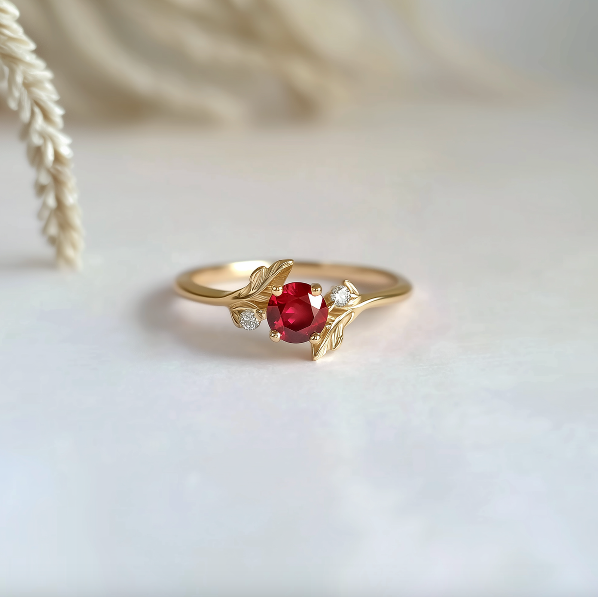 Cora‘s Heartfire | Luxury Ruby Engagement Ring.