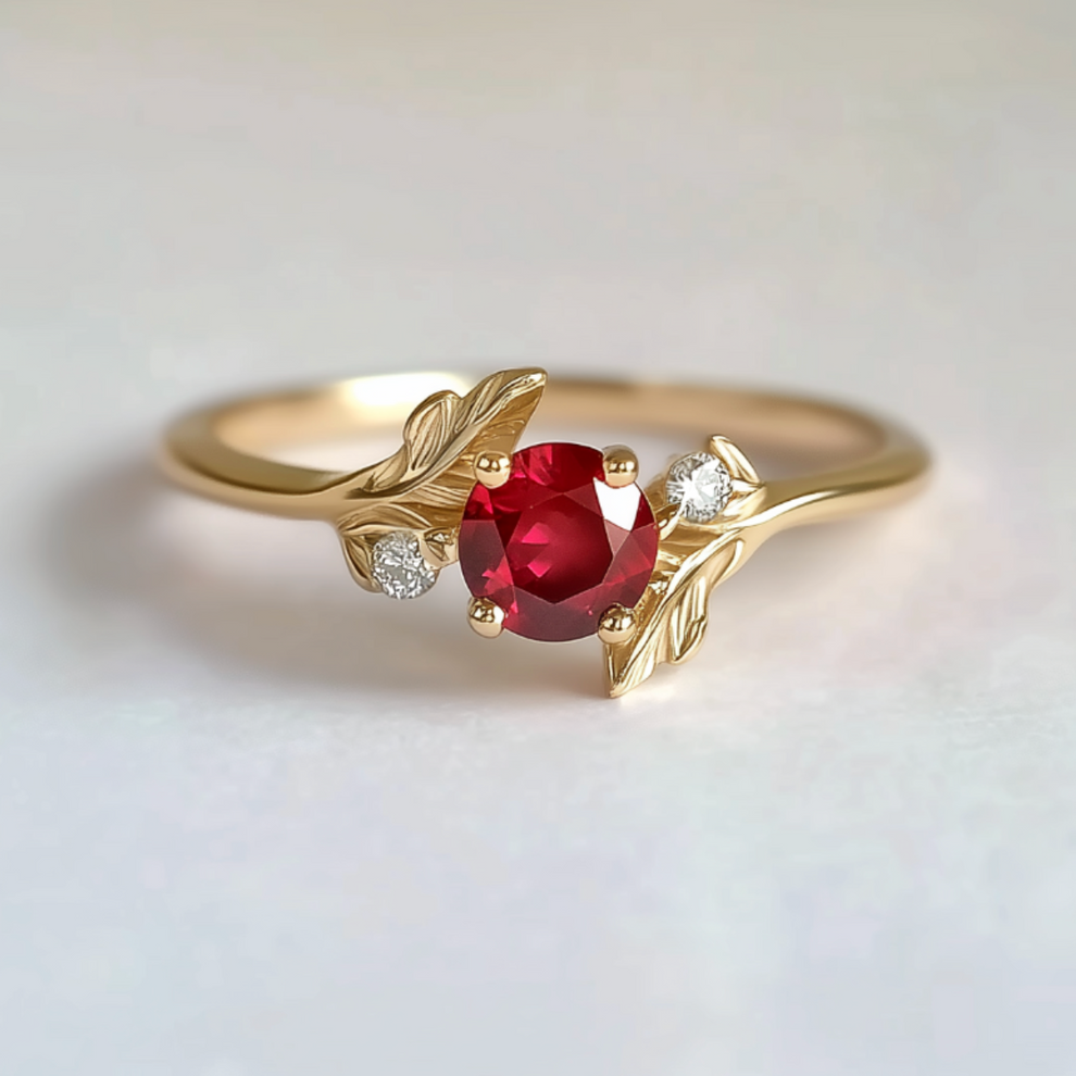 Cora‘s Heartfire | Luxury Ruby Engagement Ring.