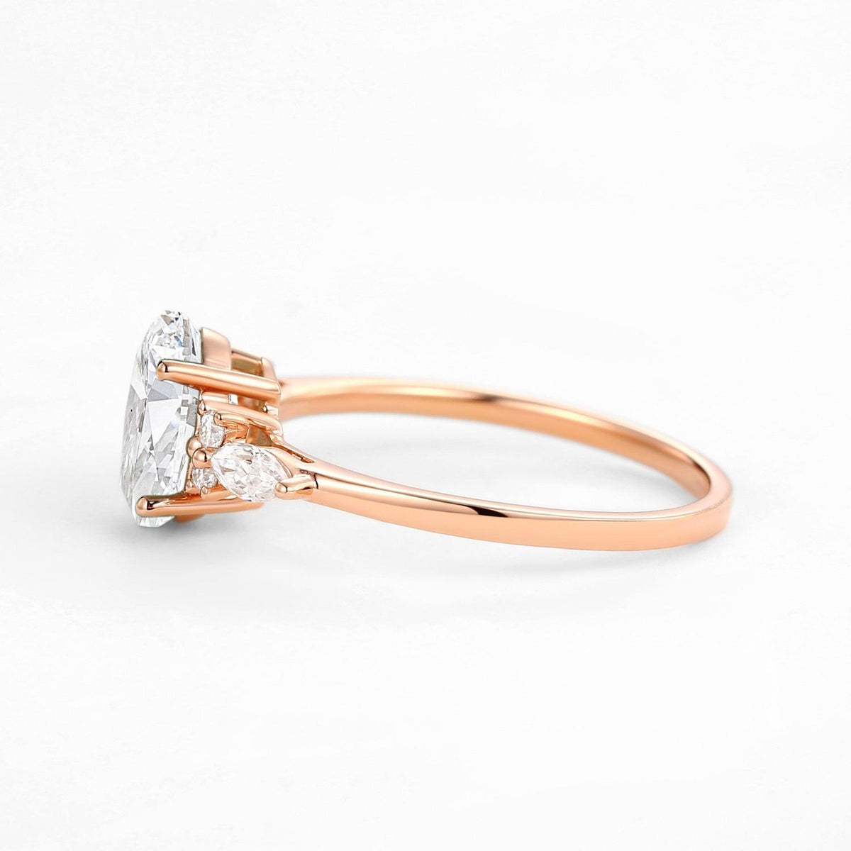 Elara‘s Dawn | 1.5CT Oval Lab-Grown Diamond Engagement Ring.