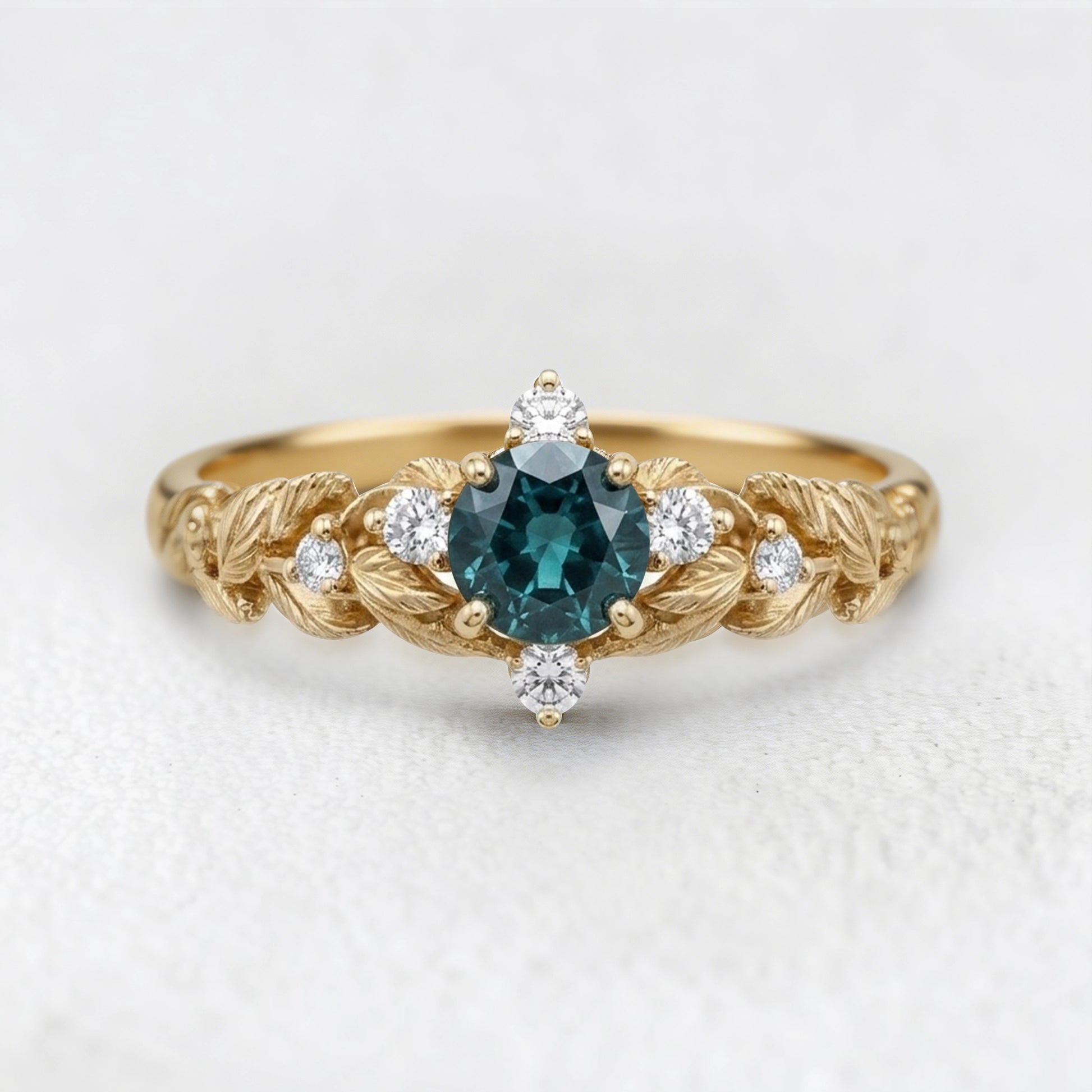 Twilight Garden | Starry Blue Sapphire Engagement Ring.