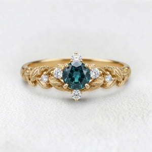 Twilight Garden | Starry Blue Sapphire Engagement Ring.