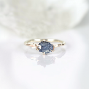 Gaia’s Gem | Organic Raw Sapphire Solitaire Engagement Ring