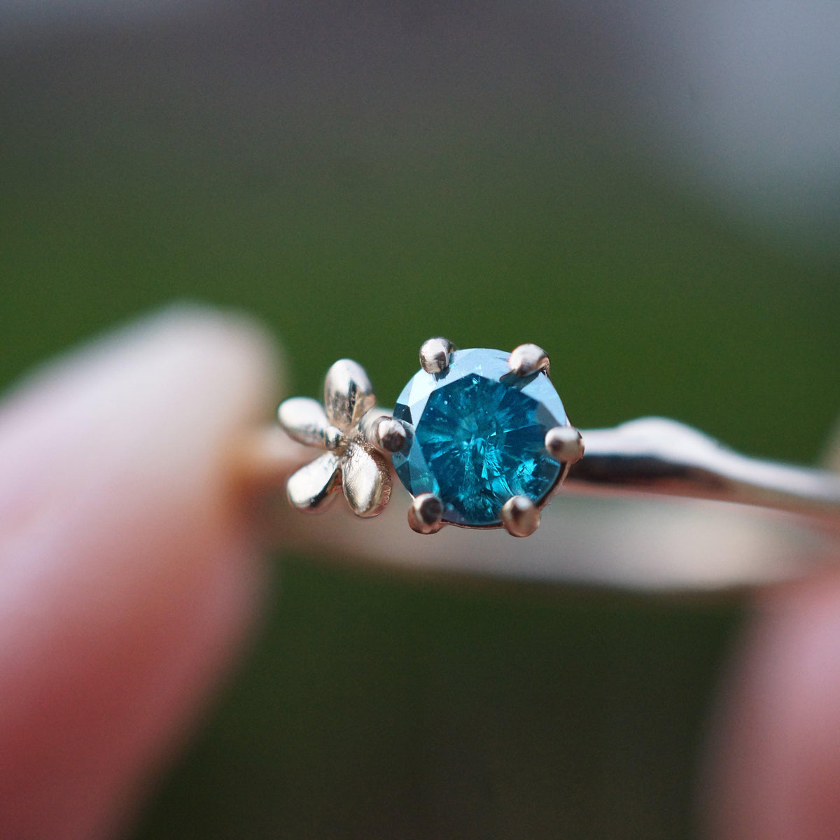 Jasmine Twilight | Blue Diamond Engagement Ring.