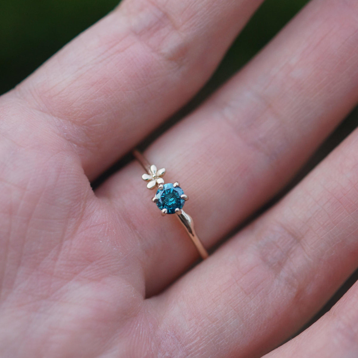 Jasmine Twilight | Blue Diamond Engagement Ring.