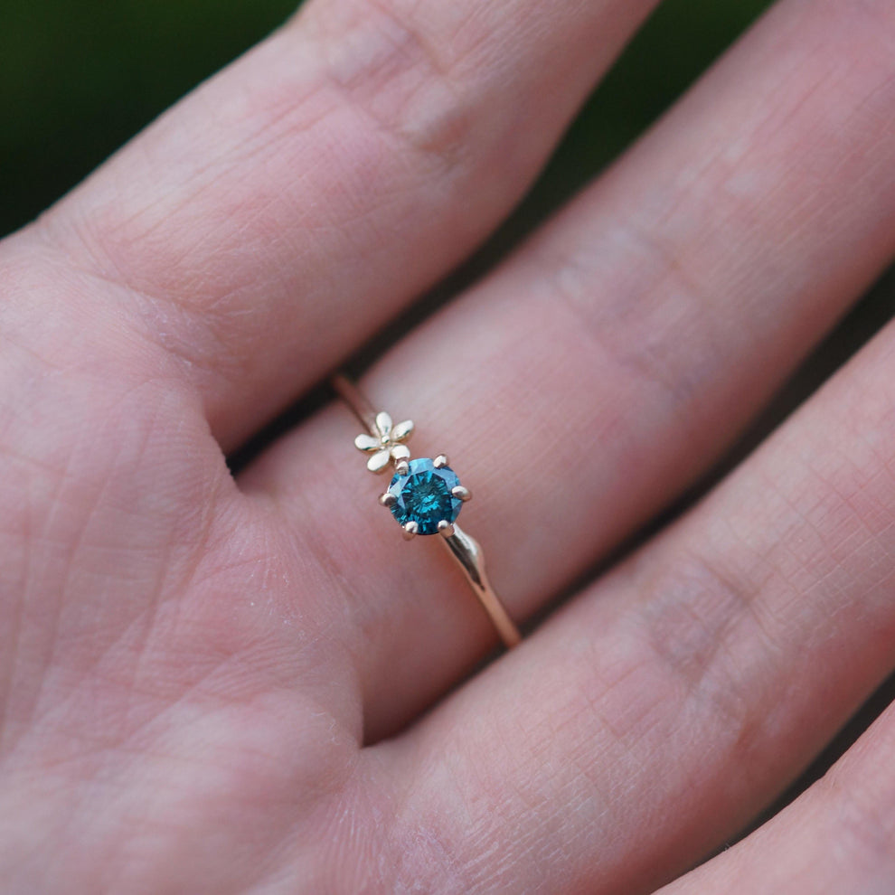 Jasmine Twilight | Blue Diamond Engagement Ring.