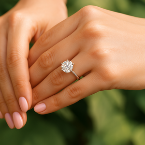 Classic Round Cut Moissanite Ring.