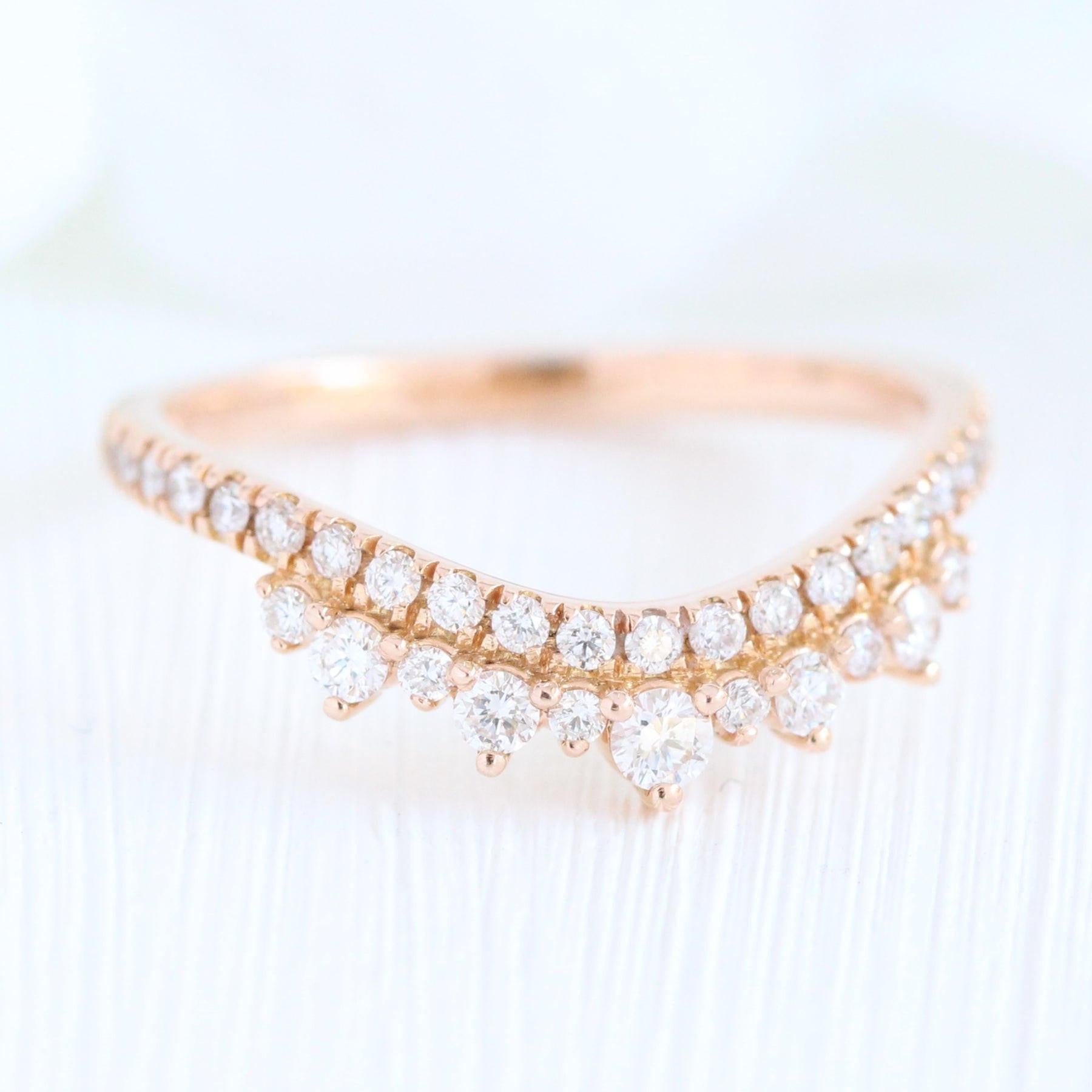 Grace’s Diadem | Vintage Pear Cut Lab Diamond Bridal Set 2pcs.