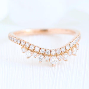 Grace’s Diadem | Vintage Pear Cut Lab Diamond Bridal Set 2pcs.