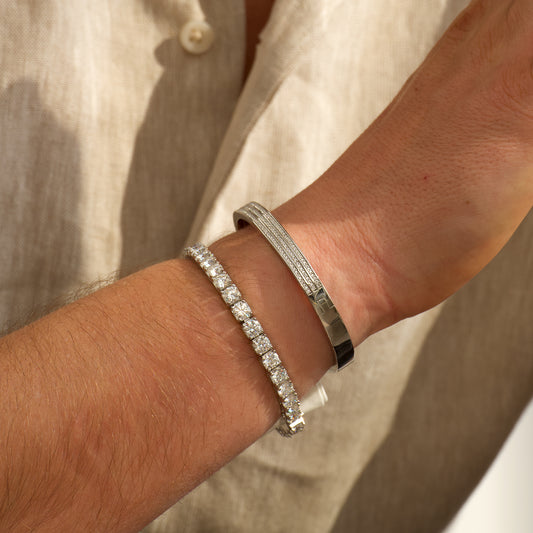 Classic Silver Tennis Bracelet