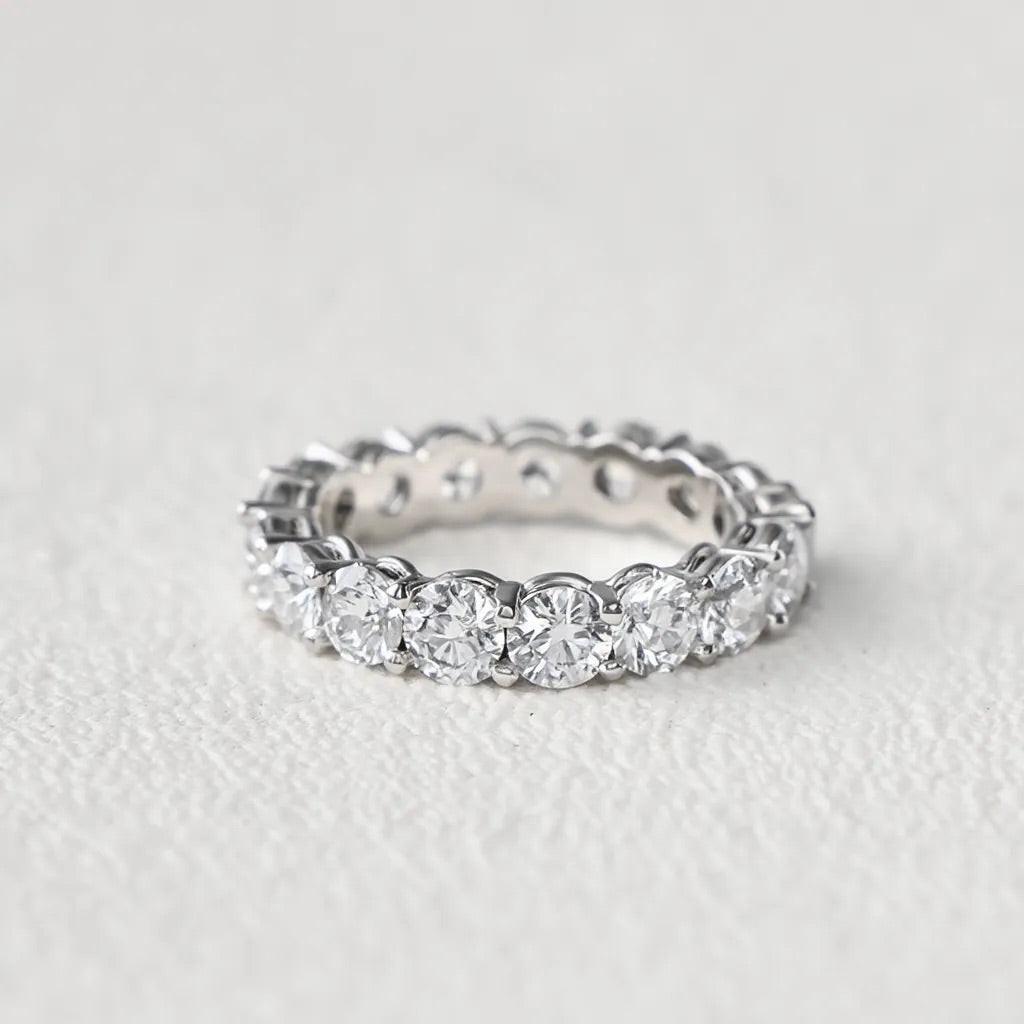 The Encircled Light | Round Cut Full Eternity Ring.