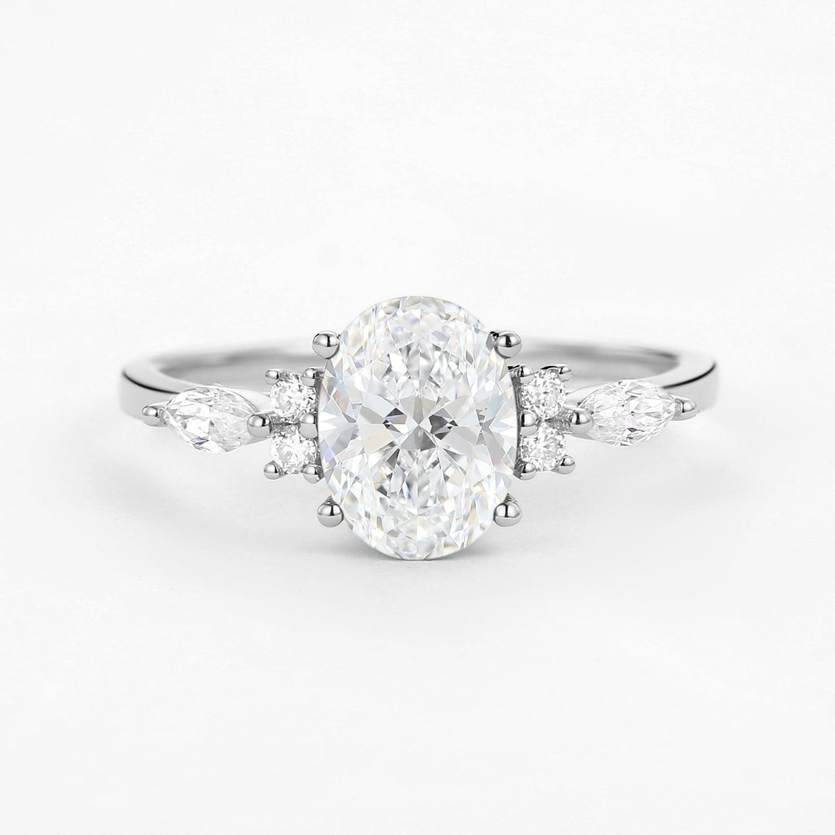 Elara‘s Dawn | 1.5CT Oval Lab-Grown Diamond Engagement Ring.