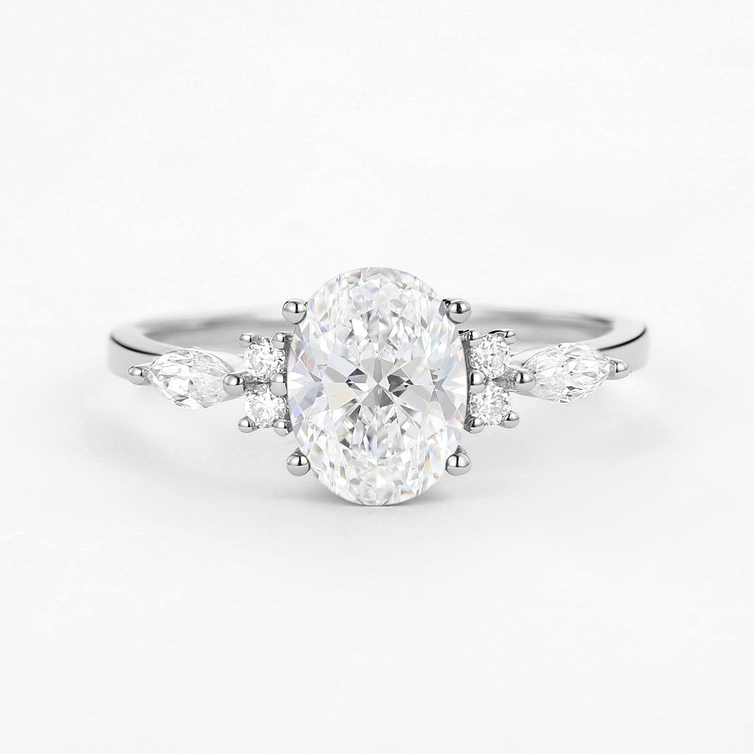 Elara‘s Dawn | 1.5CT Oval Lab-Grown Diamond Engagement Ring.