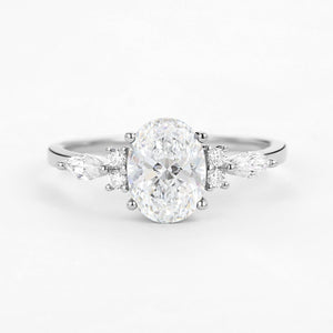 Elara‘s Dawn | 1.5CT Oval Lab-Grown Diamond Engagement Ring.