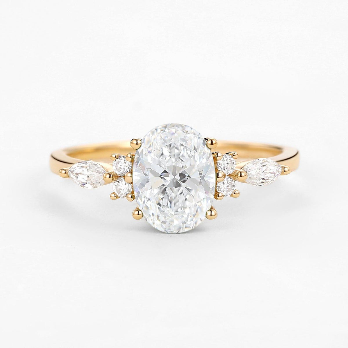 Elara‘s Dawn | 1.5CT Oval Lab-Grown Diamond Engagement Ring.