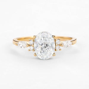 Elara‘s Dawn | 1.5CT Oval Lab-Grown Diamond Engagement Ring.