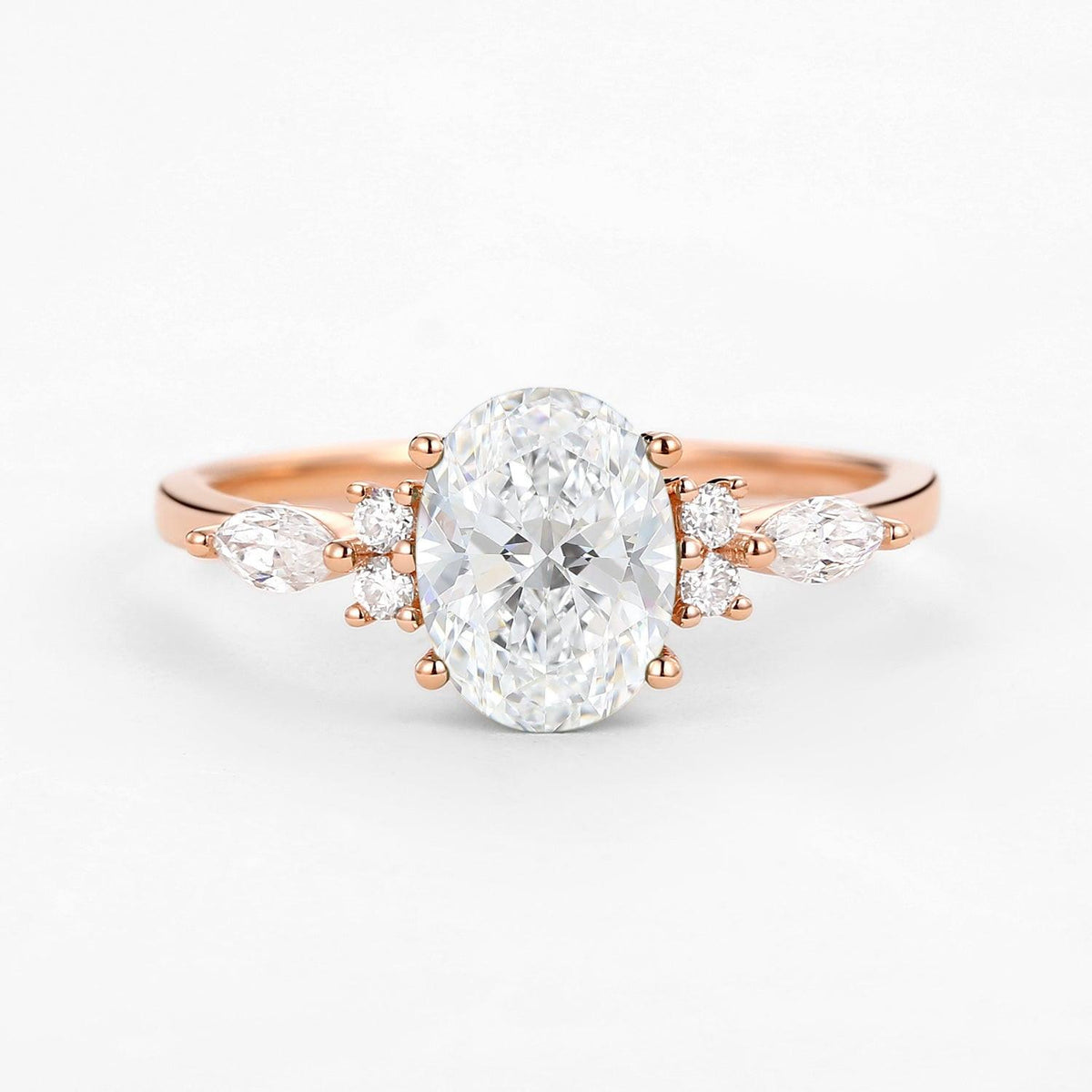 Elara‘s Dawn | 1.5CT Oval Lab-Grown Diamond Engagement Ring.