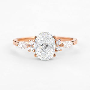 Elara‘s Dawn | 1.5CT Oval Lab-Grown Diamond Engagement Ring.