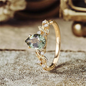 Sylvie’s Keepsake | Green Sapphire Vine Engagement Ring.