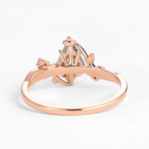 Hazel’s Whisper | Kite Cut Moss Agate Engagement Ring.