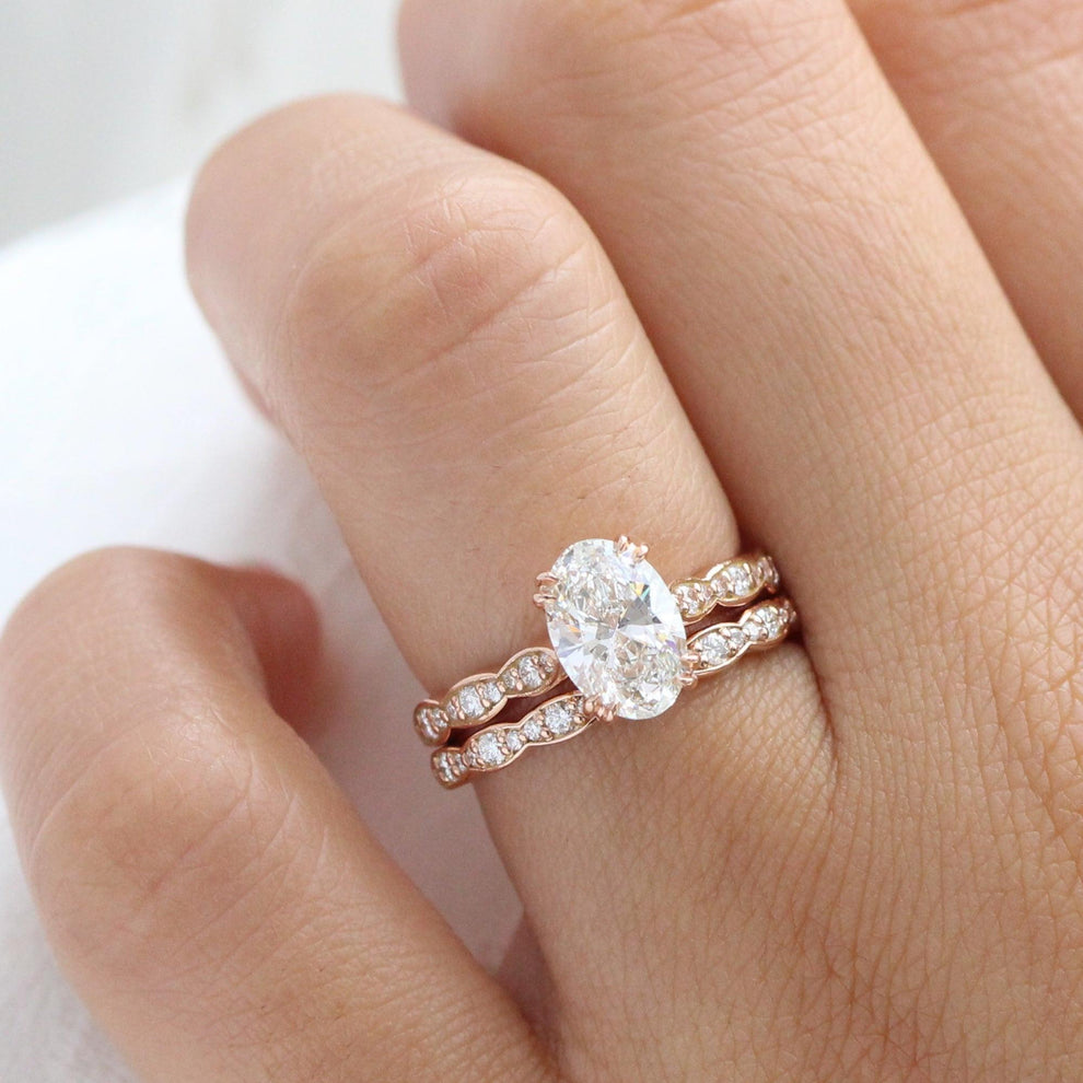 Grace’s Scallop | 1.5CT Oval Lab Diamond Solitaire Engagement Ring.