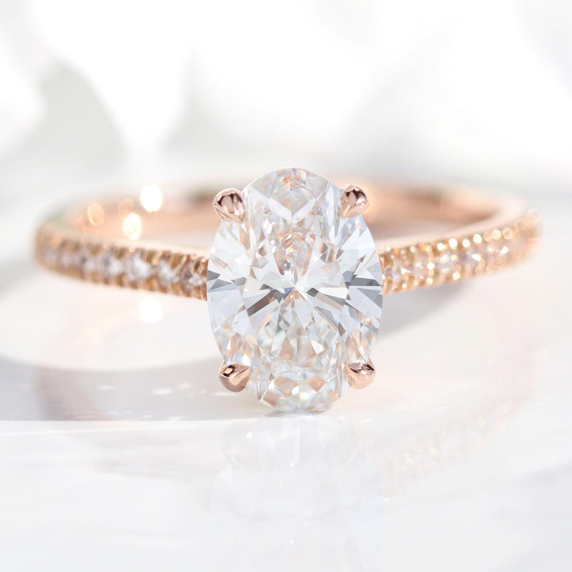 Grace’s Tiara | Vintage Oval Cut Lab Diamond Bridal Set 2pcs.