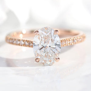 Grace’s Tiara | Vintage Oval Cut Lab Diamond Bridal Set 2pcs.