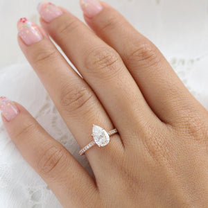 Grace’s Channel | 1.5CT Pear Lab Diamond Solitaire Engagement Ring.