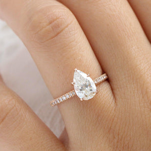 Grace’s Channel | 1.5CT Pear Lab Diamond Solitaire Engagement Ring.