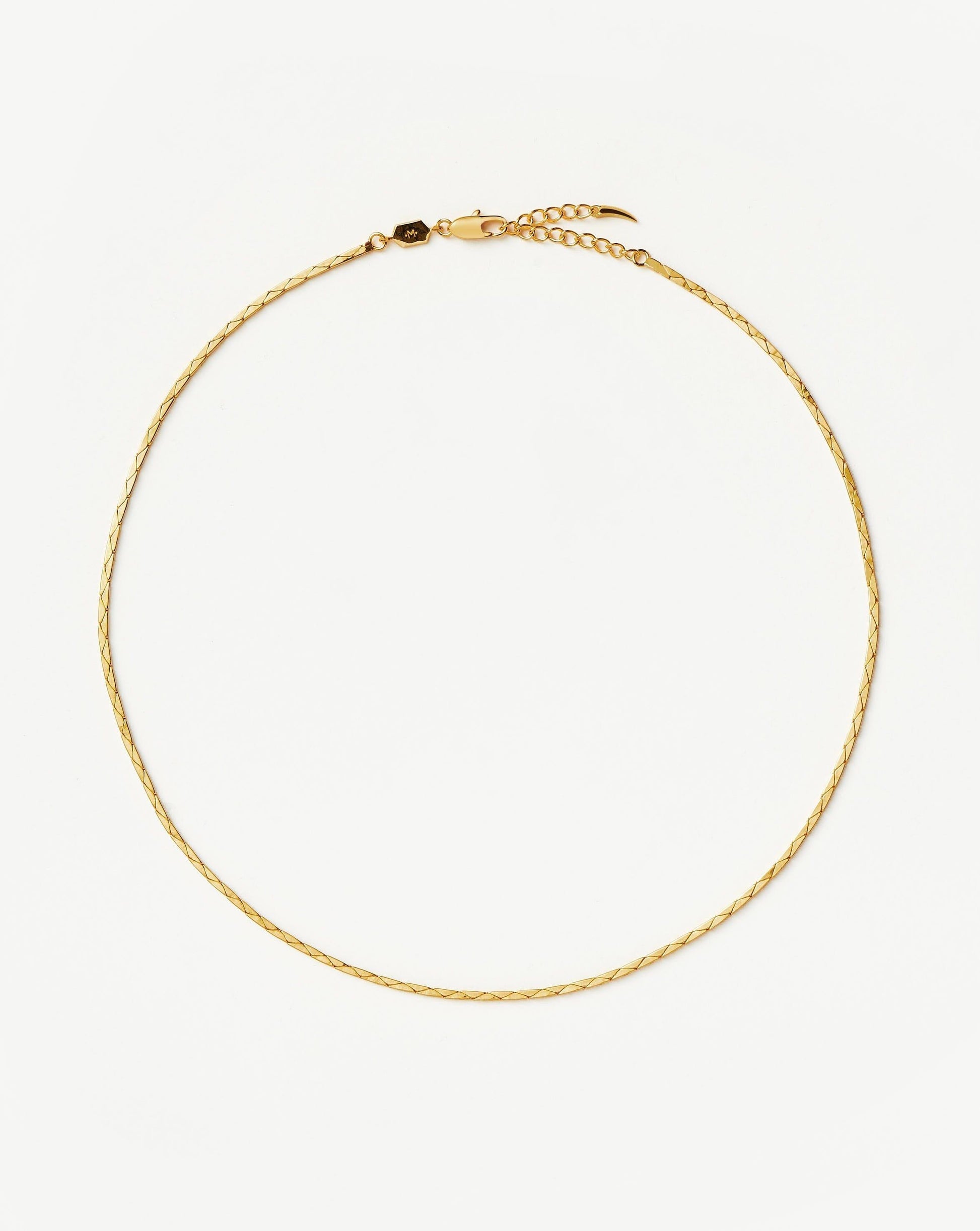 Stylist Gold Cobra Snake Chain Choker In Sterling Silver.