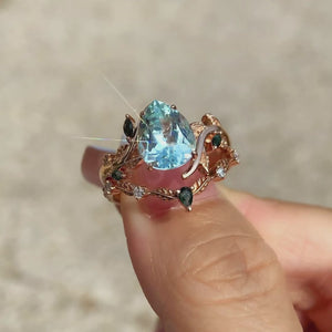 Daphne’s Vine | Pear Cut Moss Agate Bridal Set 2pcs.